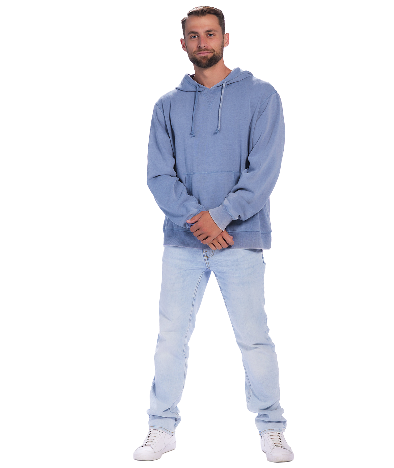 Unisex Fit Burnout Fleece Pullover Hoodie
