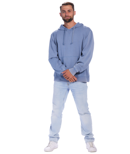 Unisex Fit Burnout Fleece Pullover Hoodie
