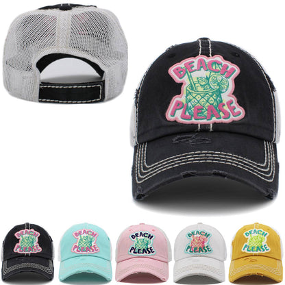 Beach Please Vintage Ballcap