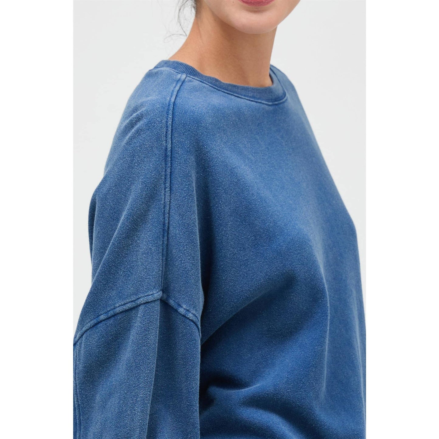 Acid Wash Oversized Sweatshirt