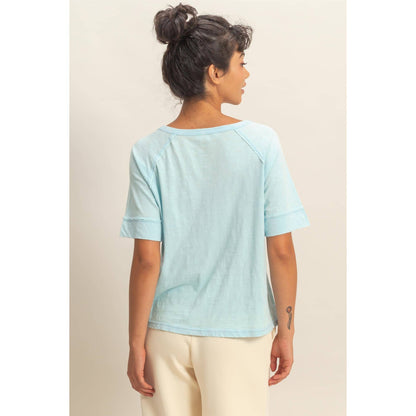Hyfve DZ26A655 Acid Washed Boxy Tee