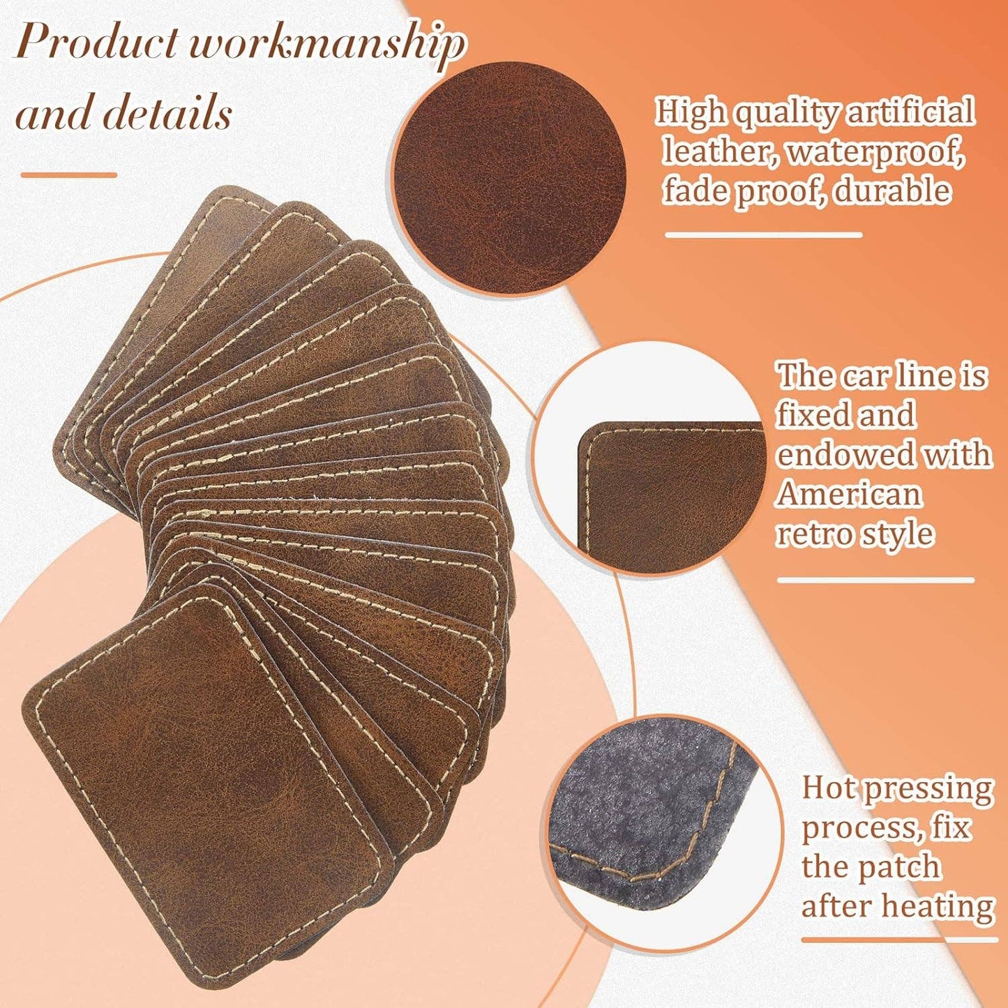 Square Leather Patches