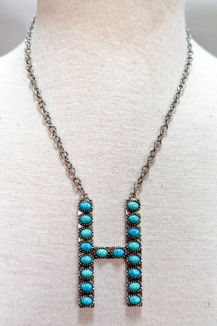 Blaze Initial Necklace-Silver