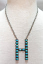 Blaze Initial Necklace-Silver