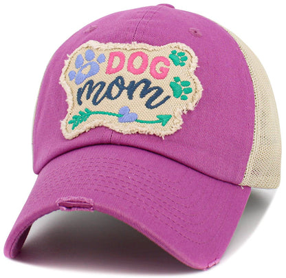 Dog Mom Meshback Ballcap: BLK