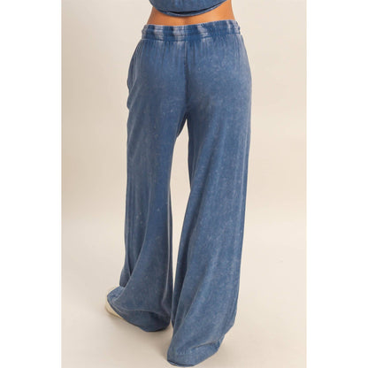 Hyfve DZ26A651 Mineral Washed Wide Leg Pants
