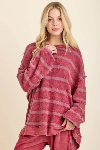 J.HER Mineral Washed Pullover Top