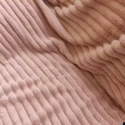 Stripe Fleece Throw – Ultra Plush Ribbed Blanket with 1.6" Wide Channel Texture