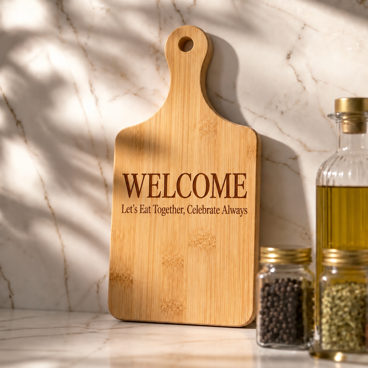 BAMBOO WOOD CUTTING AND CHARCUTERIE BOARD