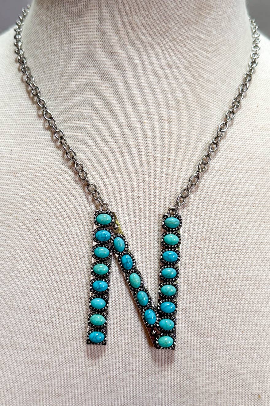 Blaze Initial Necklace-Silver