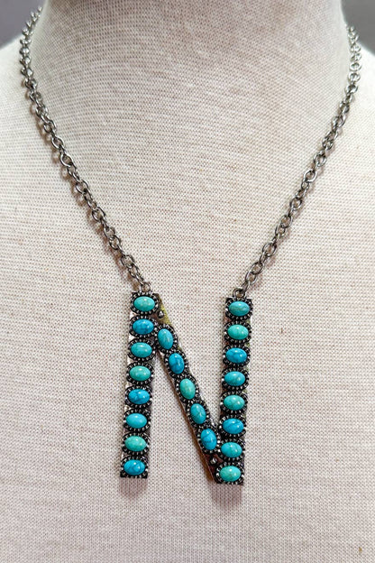 Blaze Initial Necklace-Silver