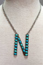 Blaze Initial Necklace-Silver