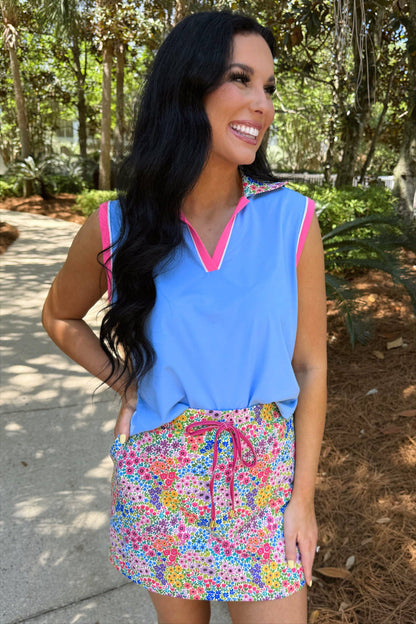 Everyday Polo Tank- Falling for Florals
