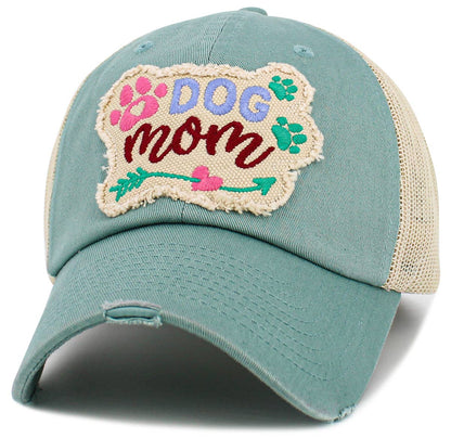 Dog Mom Meshback Ballcap: BLK