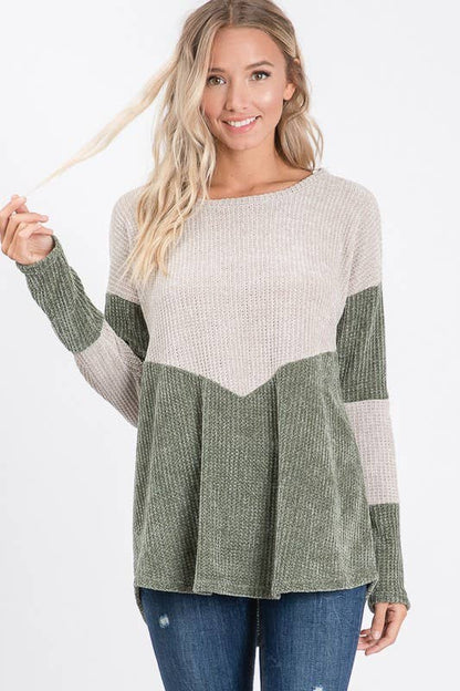 LMT1116-S-Chunky Velvet Sweater