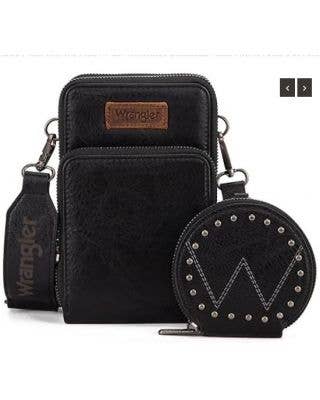 Wrangler Cellphone Crossbody Bag: Bronze