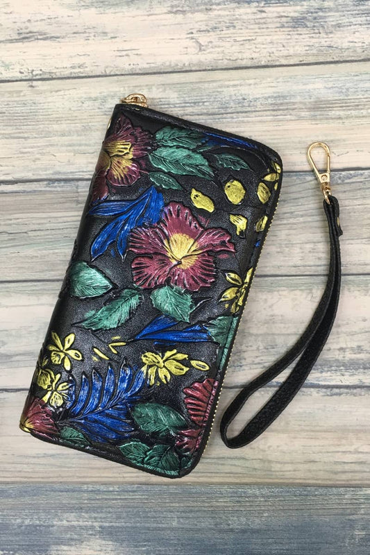 Flower Embossed Wallet