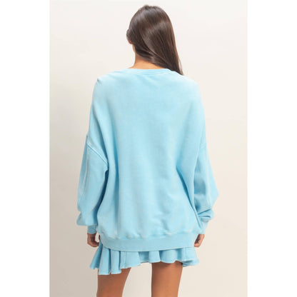 Acid Wash Oversized Sweatshirt