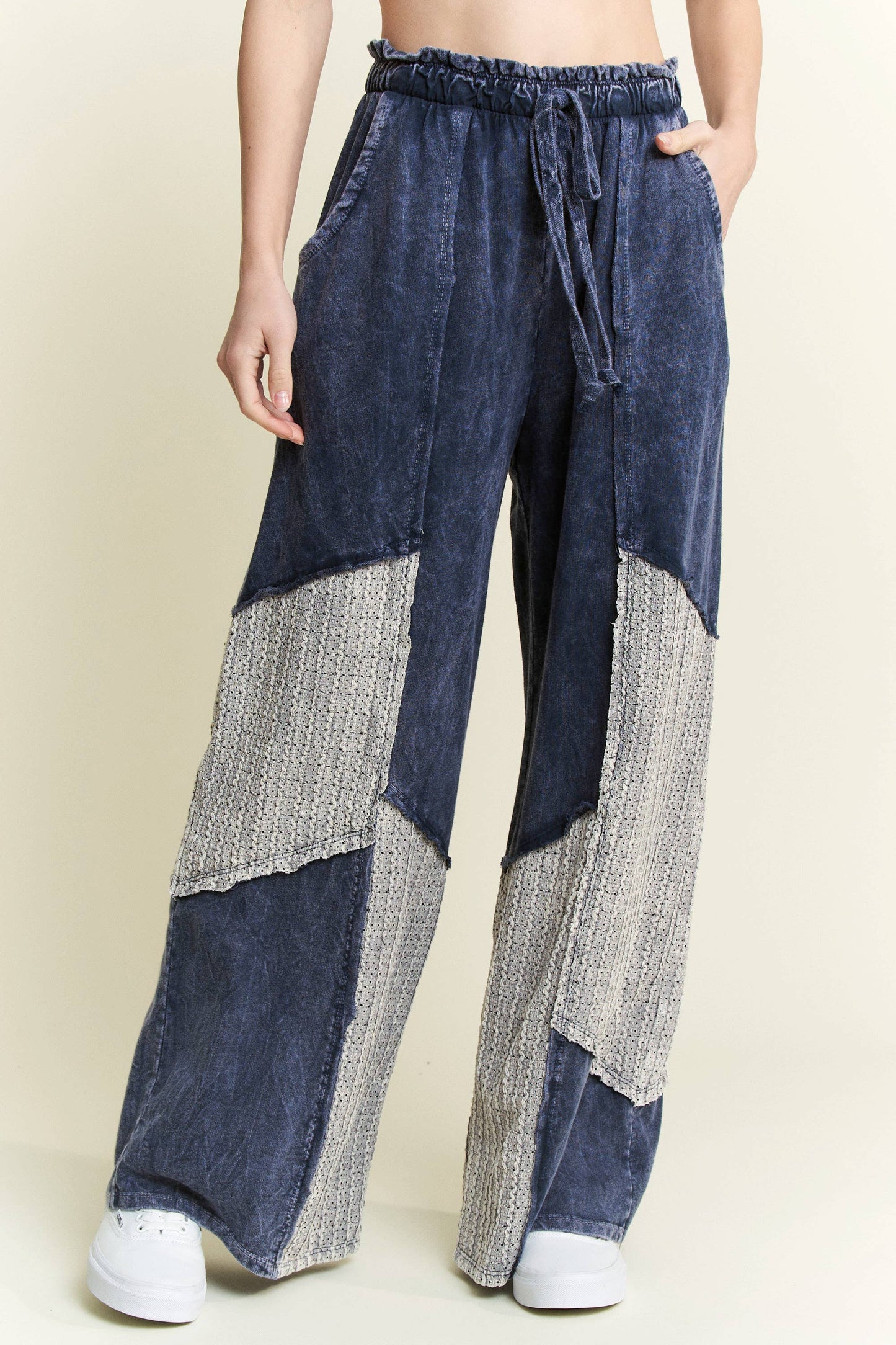 Mineral Wash WaveKnit Jacquard Pants HP6104