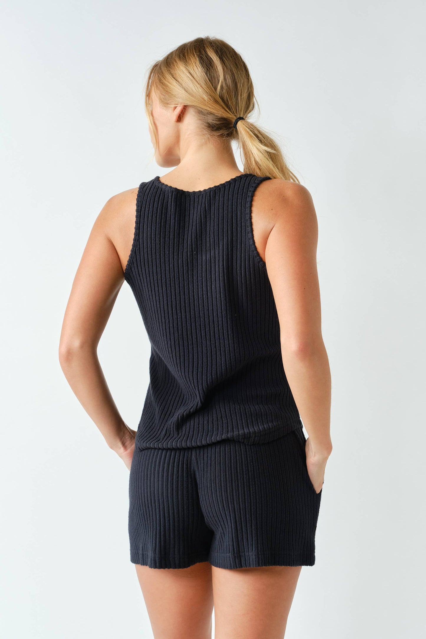 Mono B Softcore Rib Lounge Tank  top (KT5868)
