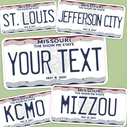 Missouri License Plate Stickers - Custom MO Decals