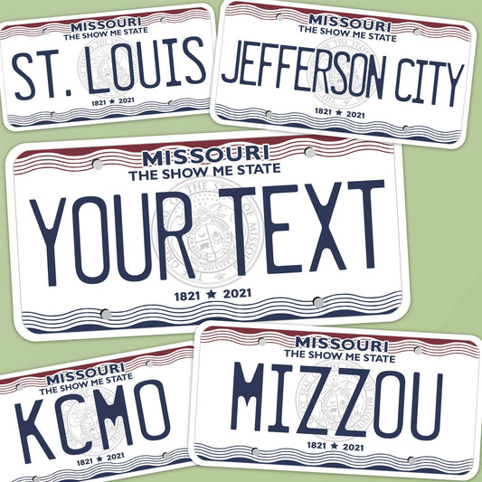 Missouri License Plate Stickers - Custom MO Decals
