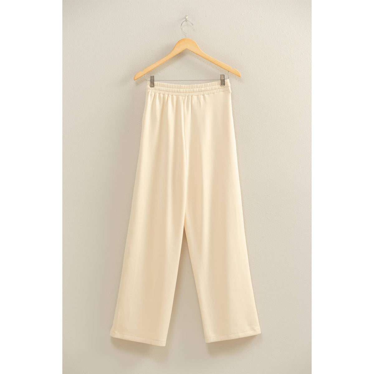 Double Knit Wide-Leg Sweatpants