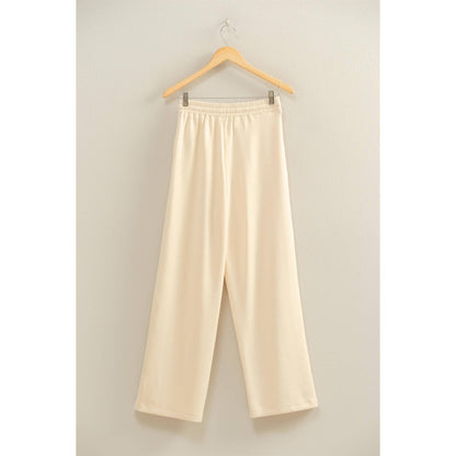 Double Knit Wide-Leg Sweatpants