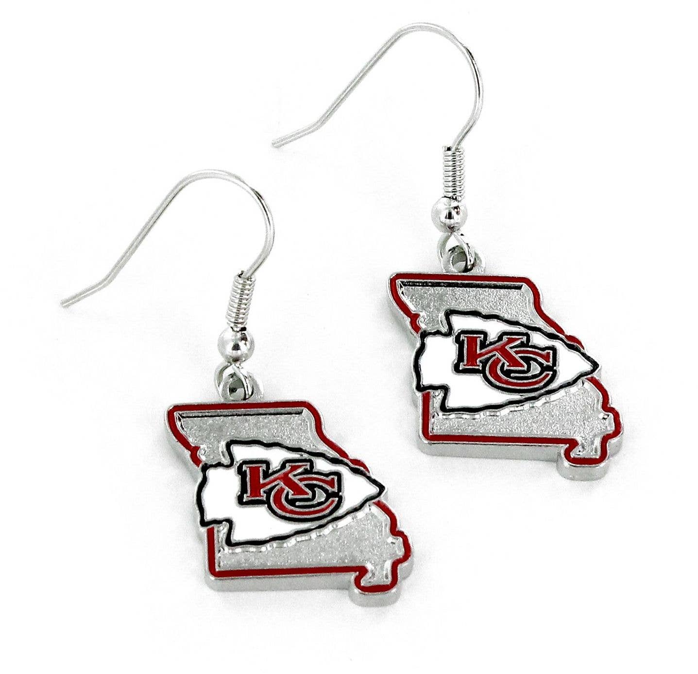 NFL Kansas City Chiefs State Design Earrings