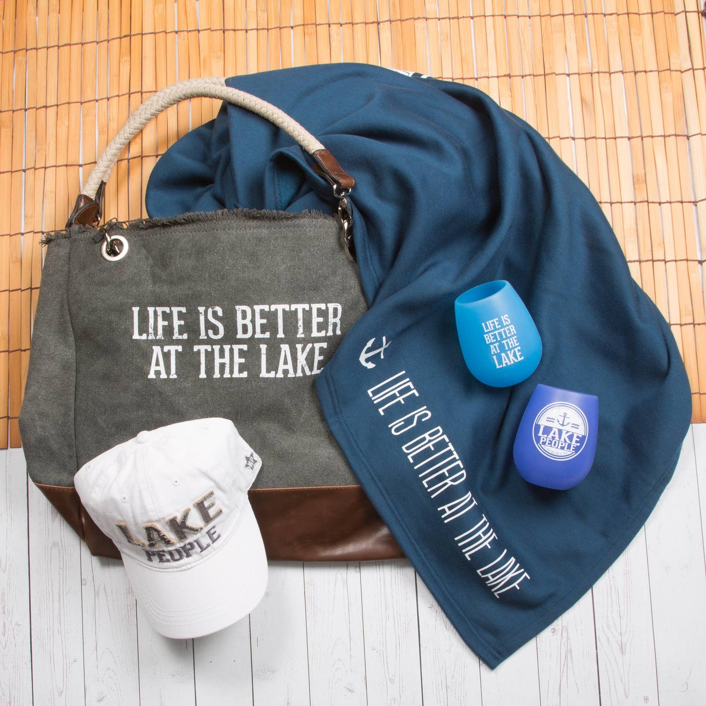 Lake People - White Adjustable Hat