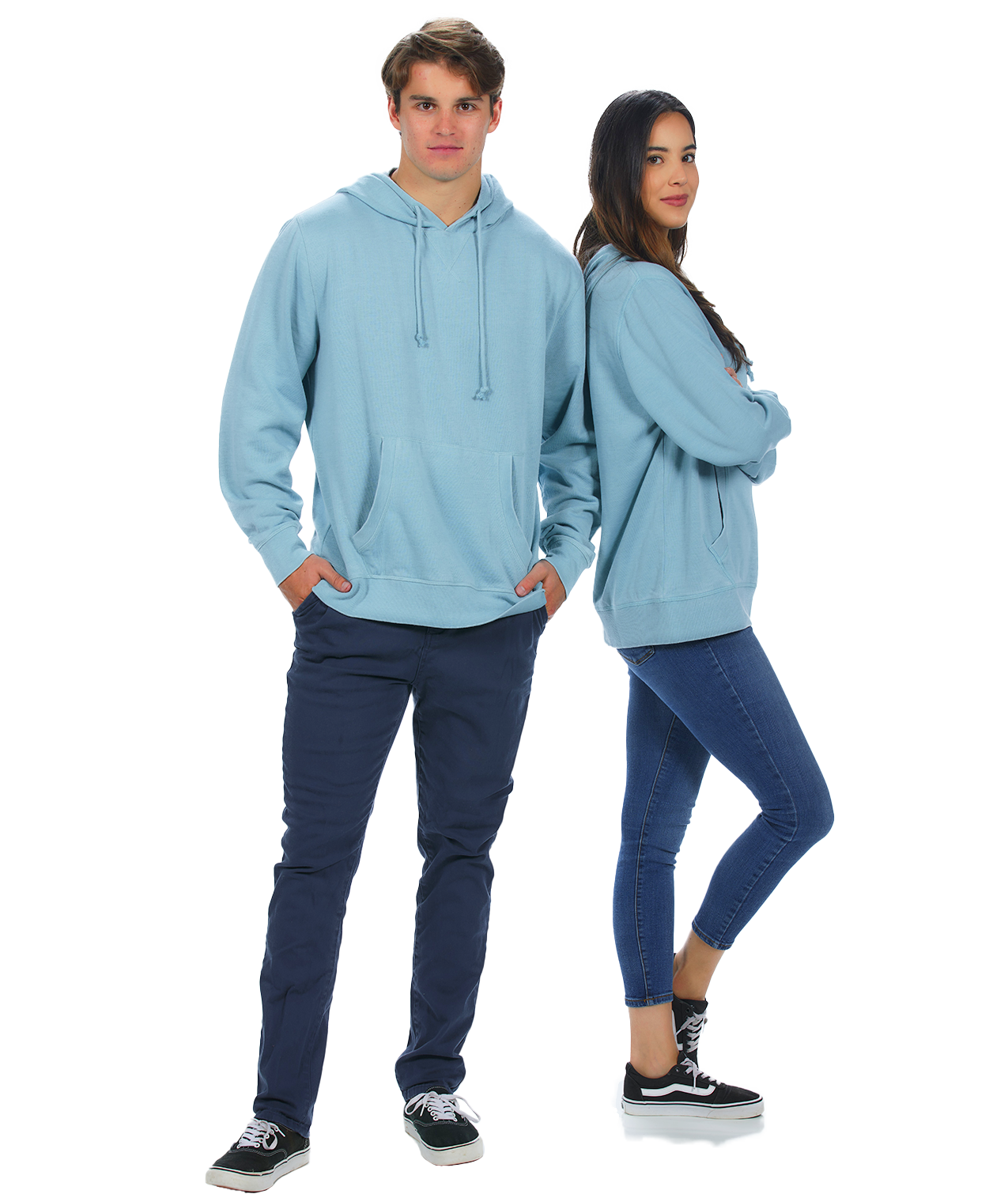 Unisex Fit Burnout Fleece Pullover Hoodie