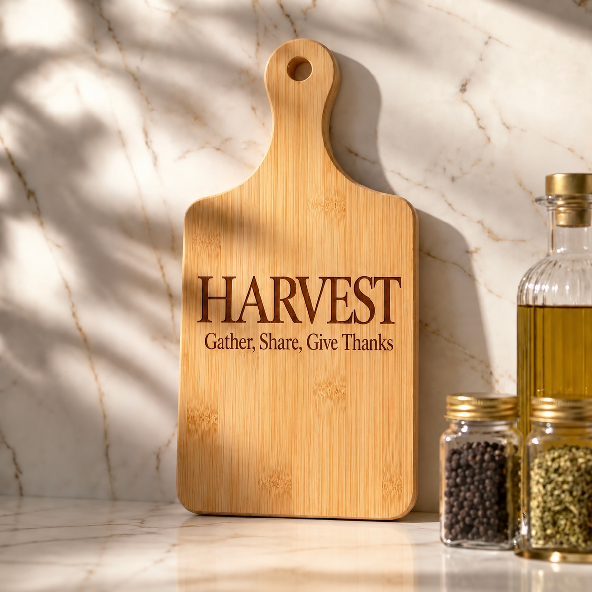 BAMBOO WOOD CUTTING AND CHARCUTERIE BOARD