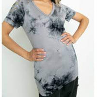 Vocal Tie dye laser cut sleeve top with stone Details Shirt