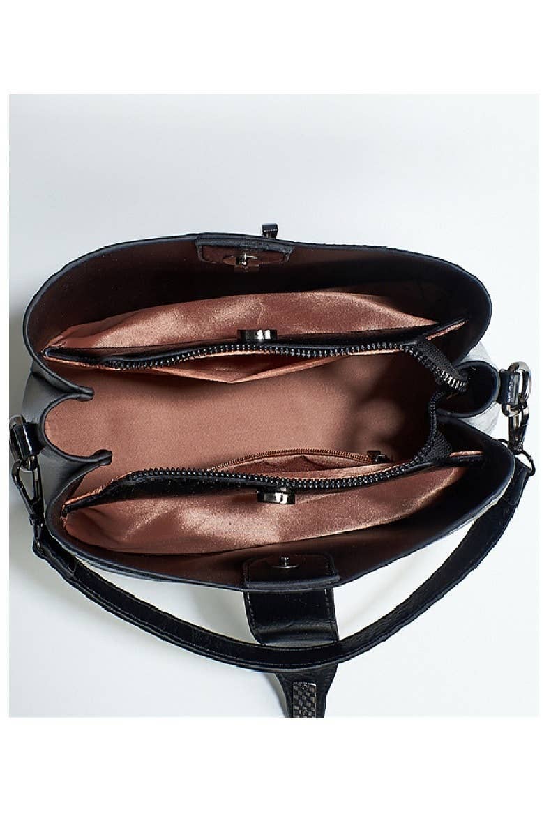 Vegan Leather Bucket Shoulder Bag