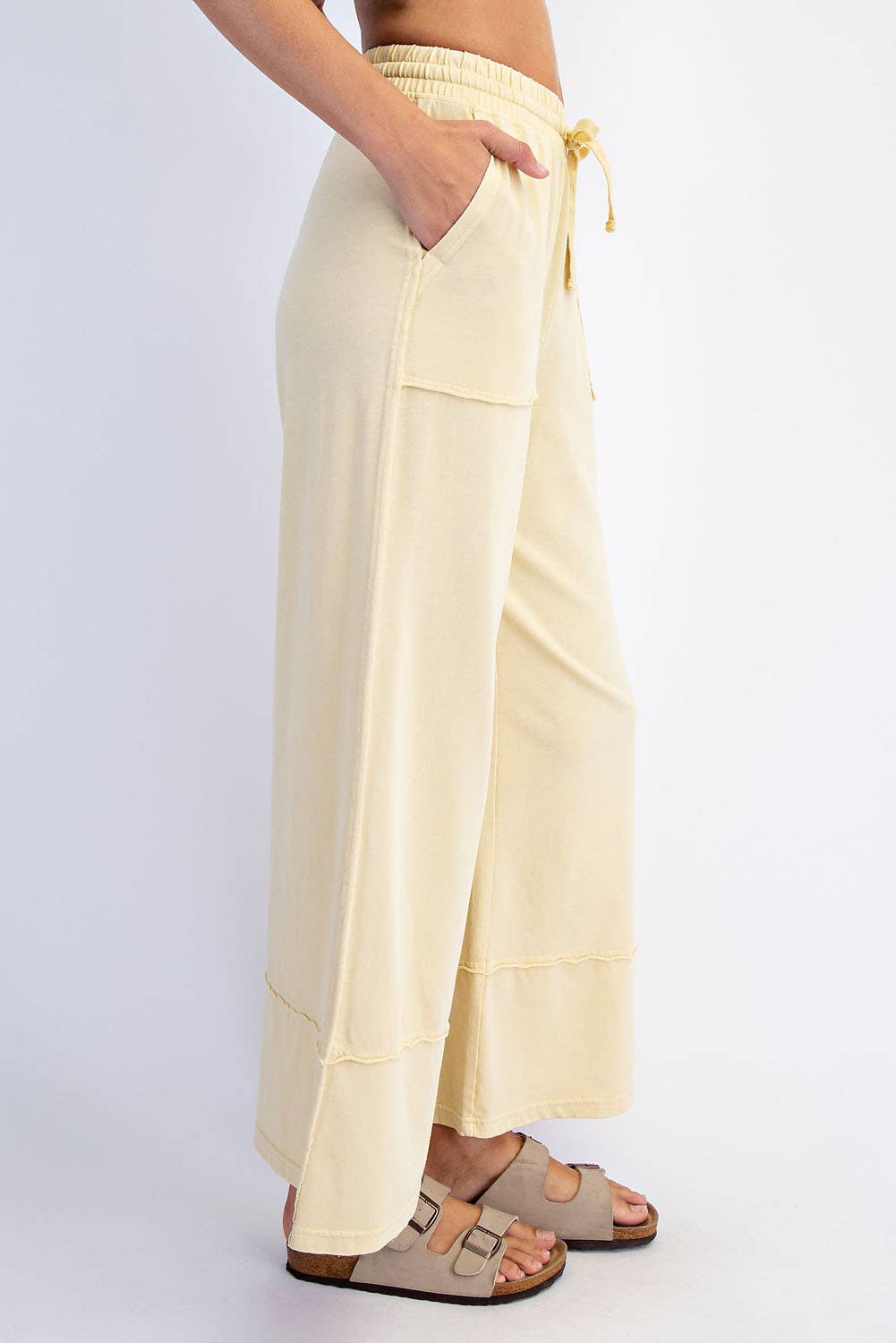 Rae Mode Mineral Washed Cropped Wide Leg Pant P6363