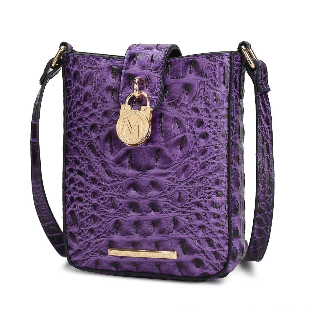 Avery Faux Crocodile Embossed Crossbody by Mia K