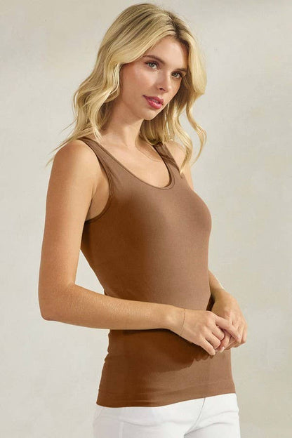 Yelete Seamless Reversible Tank w/ Built-In Bra