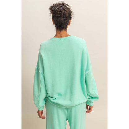 Acid Wash Oversized Sweatshirt