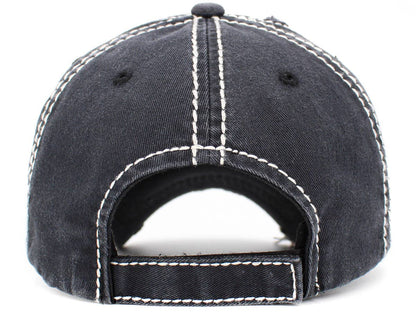 Dog Mom Leopard Washed Vintage Ballcap