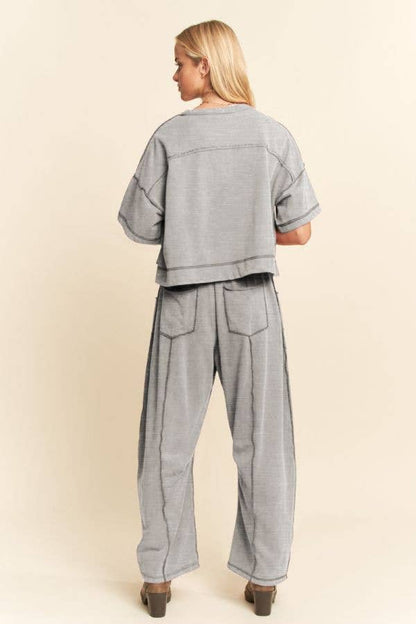 Davi & Dani Mineral Washed Barrel Pants
