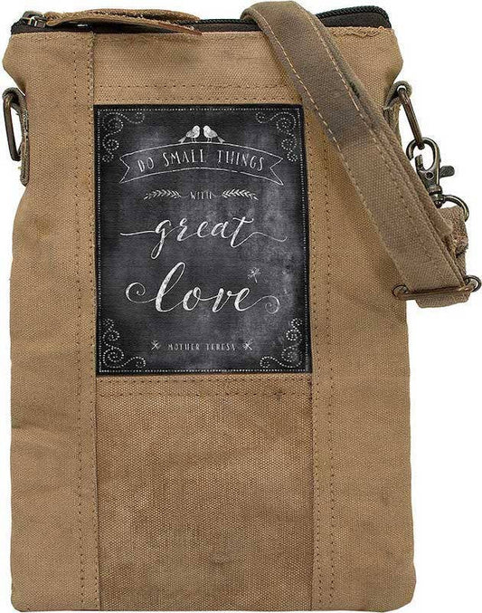 Small Things and Great Love Recycled Tent Crossbody