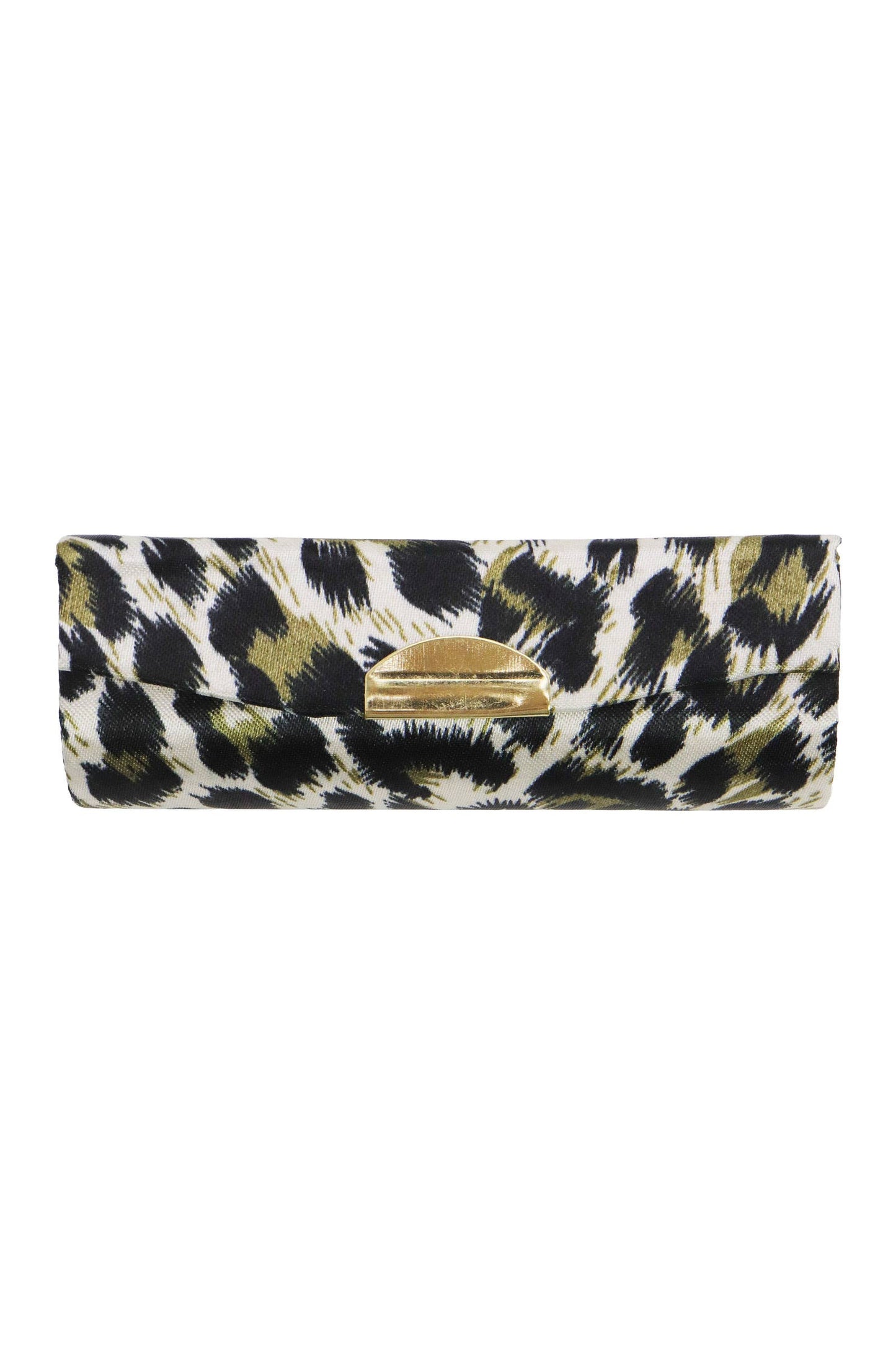 Exotic Leopard Print Satin Lipstick Case W/ Mirror
