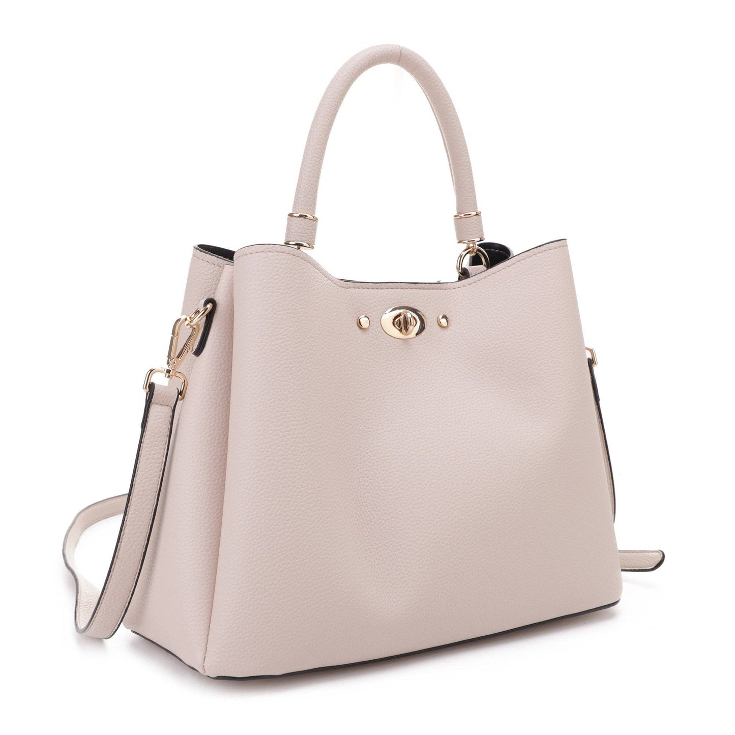 FC20448 Diana Twist Lock Satchel/Crossbody: Mauve