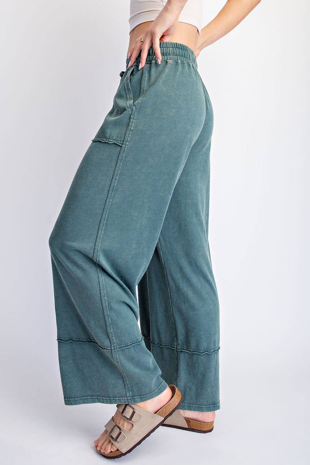 Rae Mode Mineral Washed Cropped Wide Leg Pant P6363