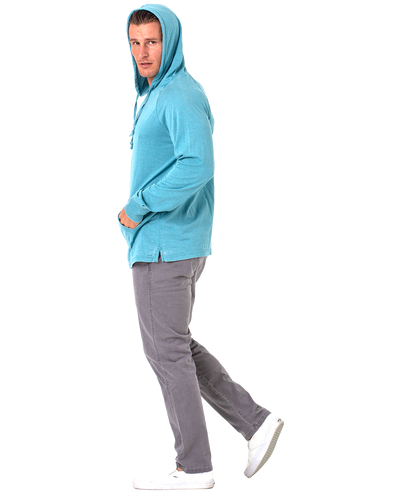 Unisex Fit Jersey Hoodie - Light Garment Burnout Raglan