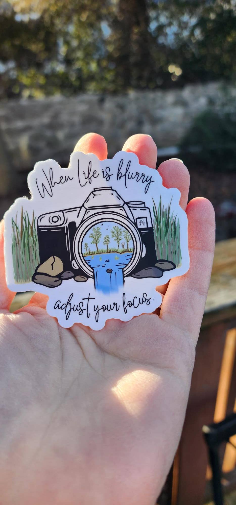When Life Gets Blurry Photography - Grasslands Sticker