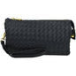 7050 Kathy Woven Three Compartment Clutch/Crossbody Bag