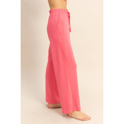 Double Knit Wide-Leg Sweatpants