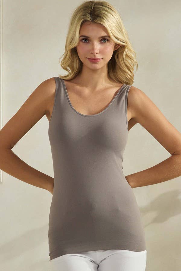 Yelete Seamless Reversible Tank w/ Built-In Bra
