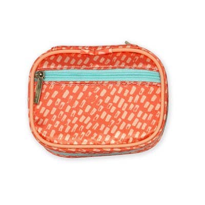 Wellness Keeper Zippered Pill & Vitamin Case Open Stock: Indigo Terra